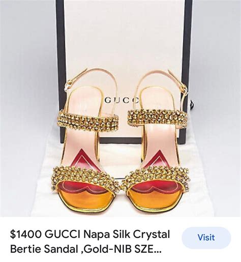 gucci sandals two strap|Gucci bertie crystal strappy sandals.